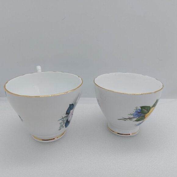 2 Vintage Tea Cups & Saucers Royal Vale & Consort - Yellow Rose White Pink Rose - Picture 10 of 16